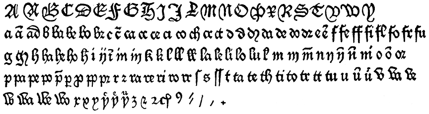 Batard type used by W. Caxton of Westminster