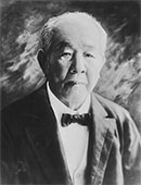 A portrait of SHIBUSAWA Eiichi
