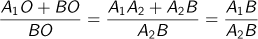(A1O+BO)/BO=(A1A2+A2B)/A2B=A1B/A2B