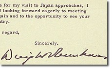 Letter from EISENHOWER to KISHI Nobusuke