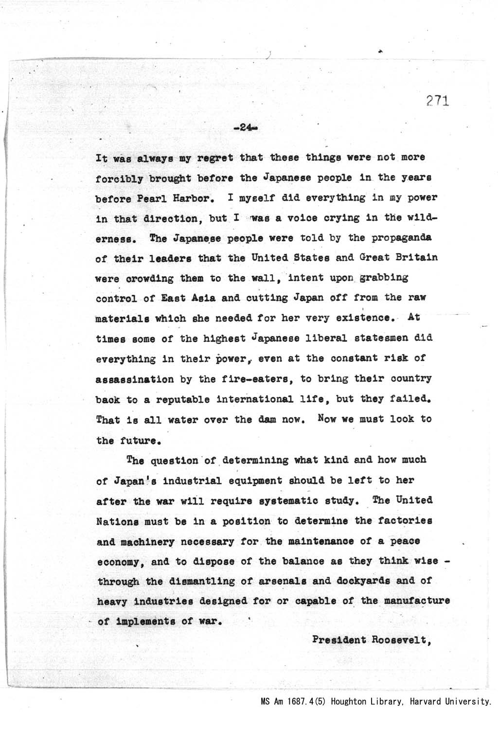 [Address at the Annual Banquet celebrating the 90th Anniversary of the Illinois Education association, Chicago, at 8:00 pm, December 29, 1943](Larger image)