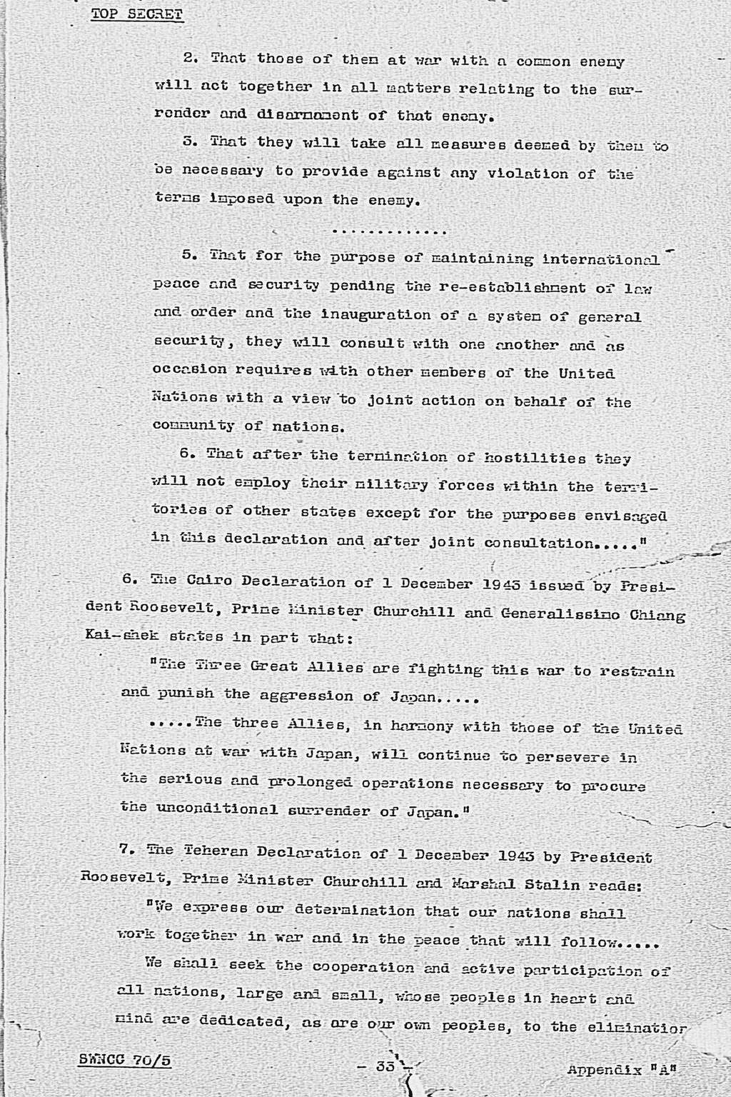 『Memorandum for the President, Subject: National Composition of Forces to Occupy Japan Proper to the Post-Defeat Period』(拡大画像)