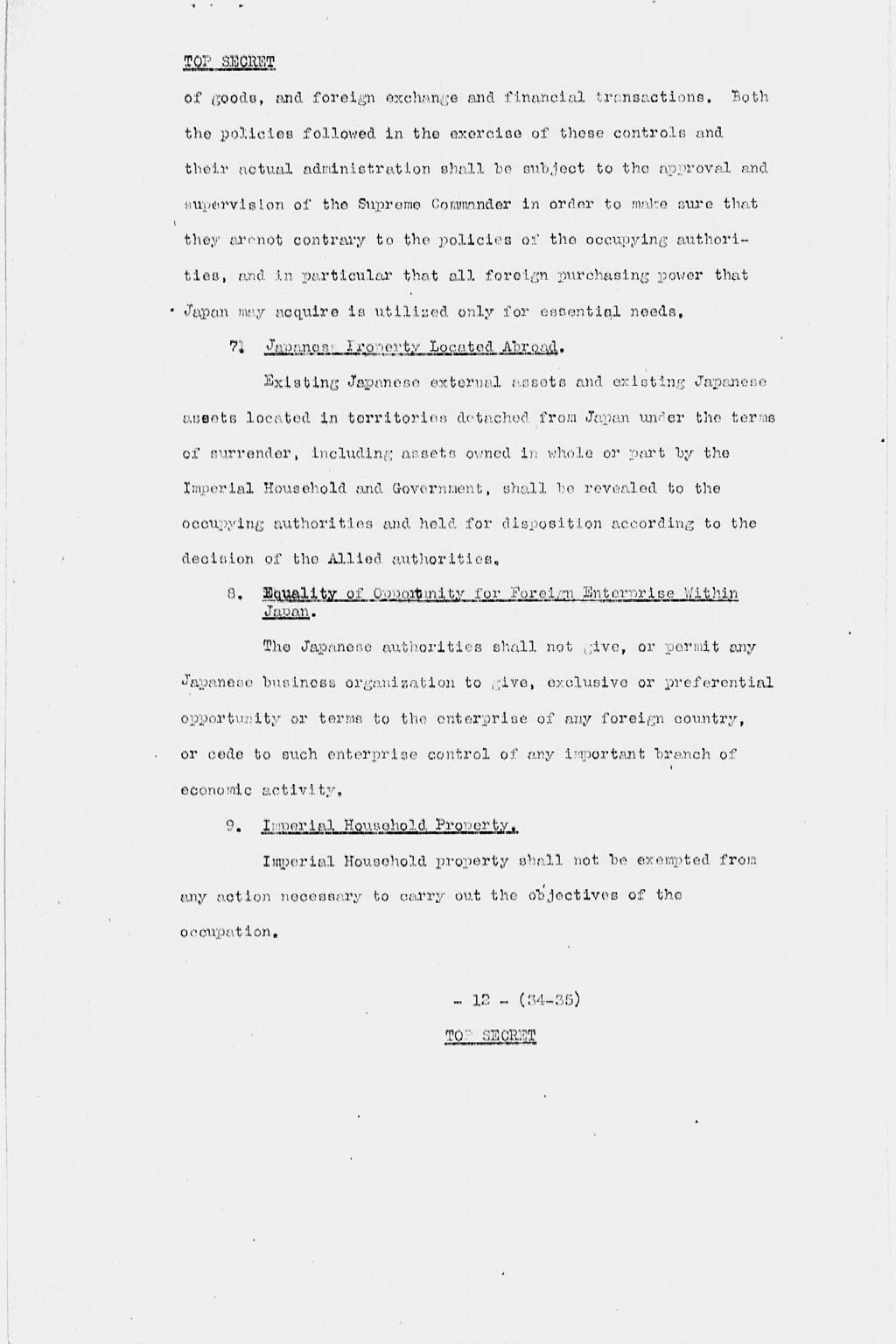 『U.S. Initial Post-Surrender Policy for Japan (SWNCC150/3)』(拡大画像)