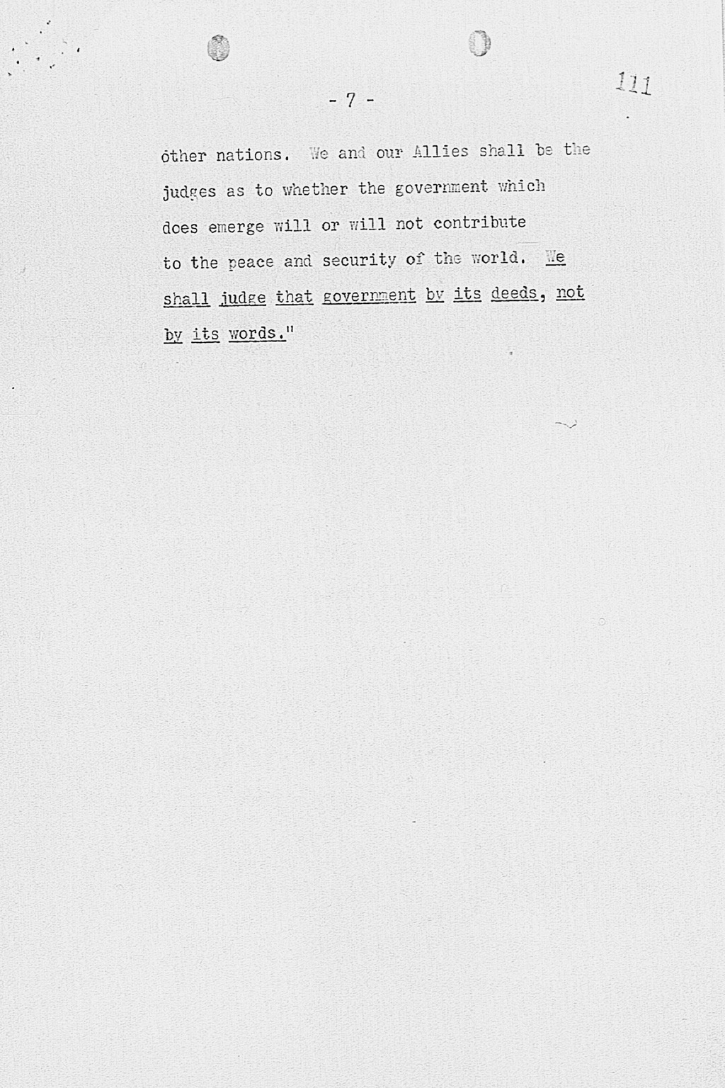『Letter from George Atcheson Jr. to Dean Acheson, Under Secretary of State dated November 7, 1945.』(拡大画像)