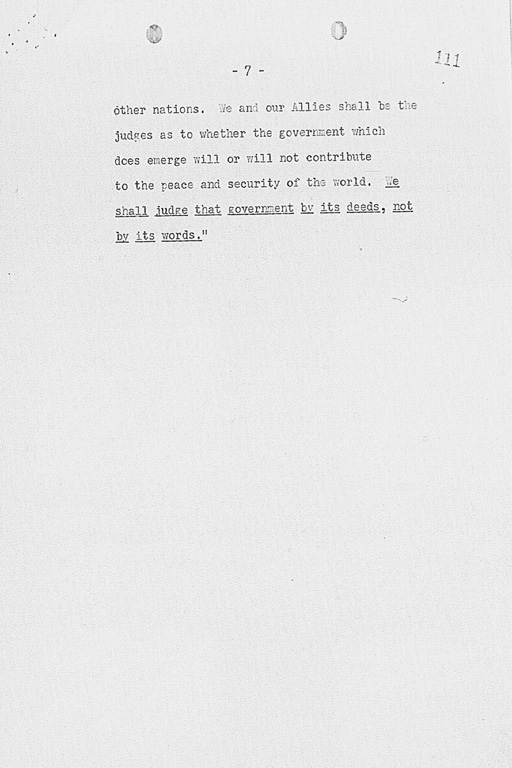 [Letter from George Atcheson, Jr. to Dean Acheson, Under Secretary of State dated November 7, 1945.](Regular image)