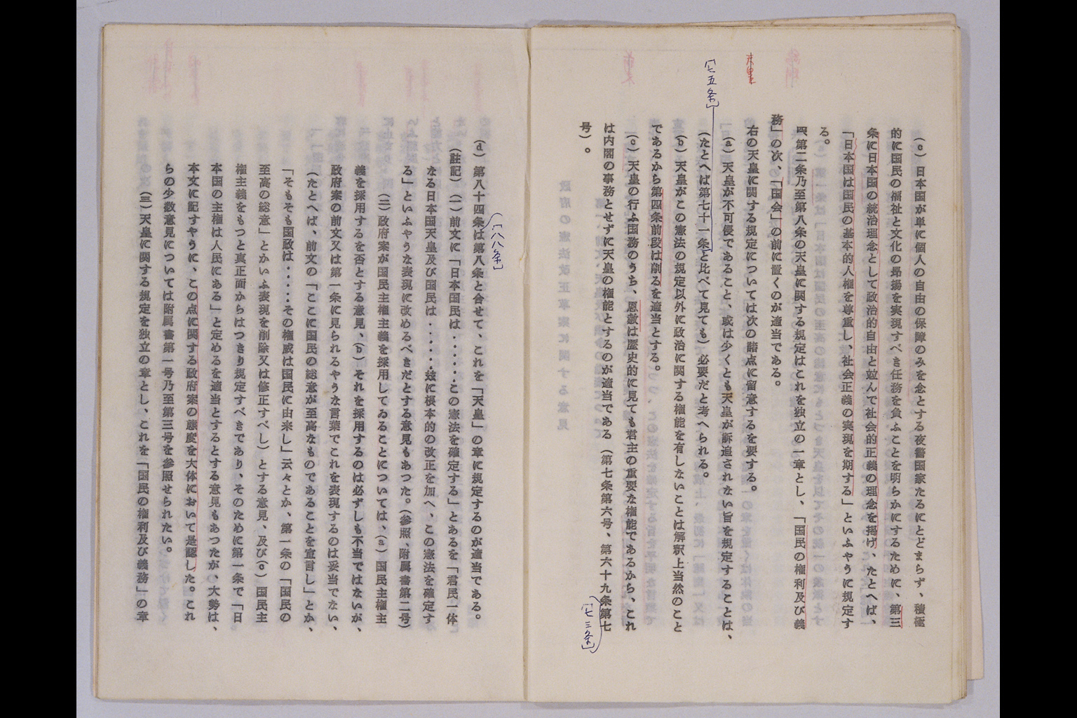 『東京帝国大学憲法研究委員会報告書』(拡大画像)