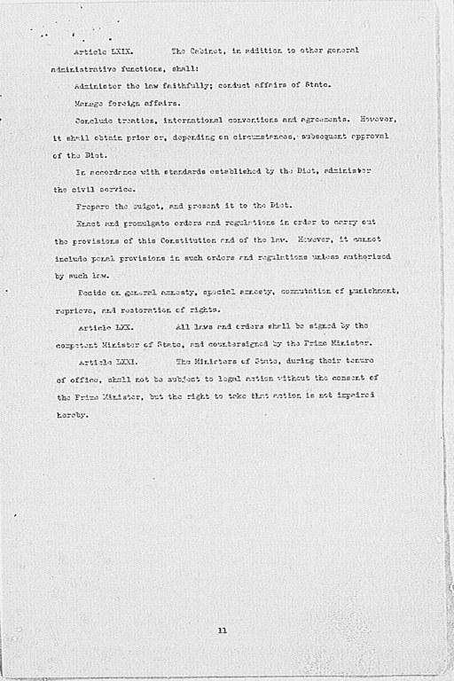 [Max W. Bishop to the Secretary of State, Subject: Japanese Government's Draft Constitution](Regular image)