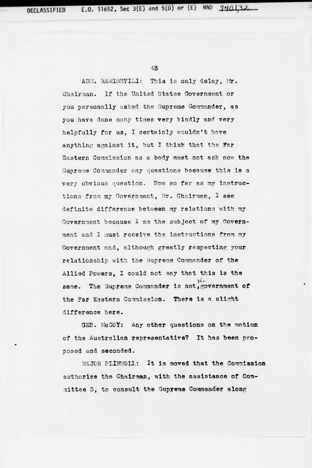 [Transcript of Twenty-Seventh Meeting of the Far Eastern Commission, Held in Main Conference Room, 2516 Massachusetts Avenue, N.W., Saturday, September 21, 1946](Larger image)
