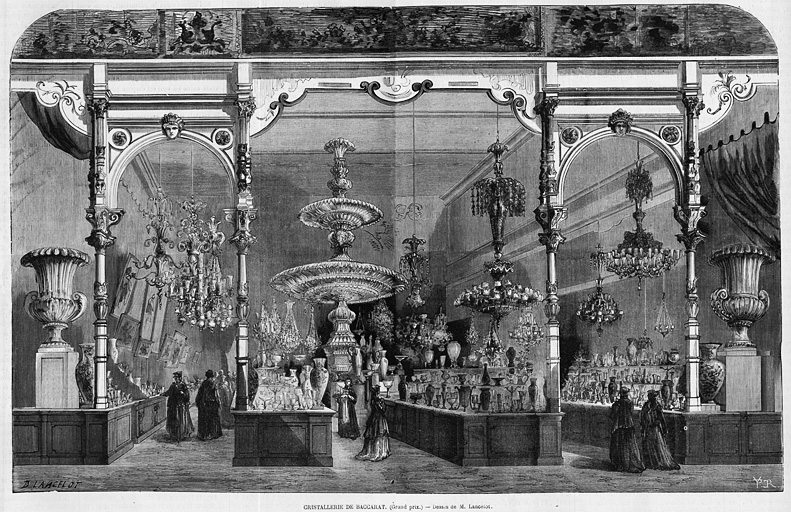 バカラのクリスタルガラス製品展示場(1867年)（標準画像） | 博覧会 