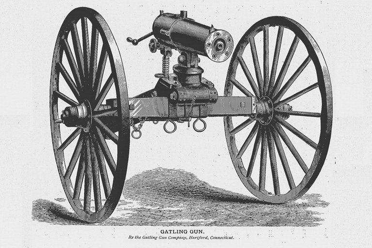 Gatling Gun社出品のガトリング砲（標準画像） | 博覧会―近代技術の展示場