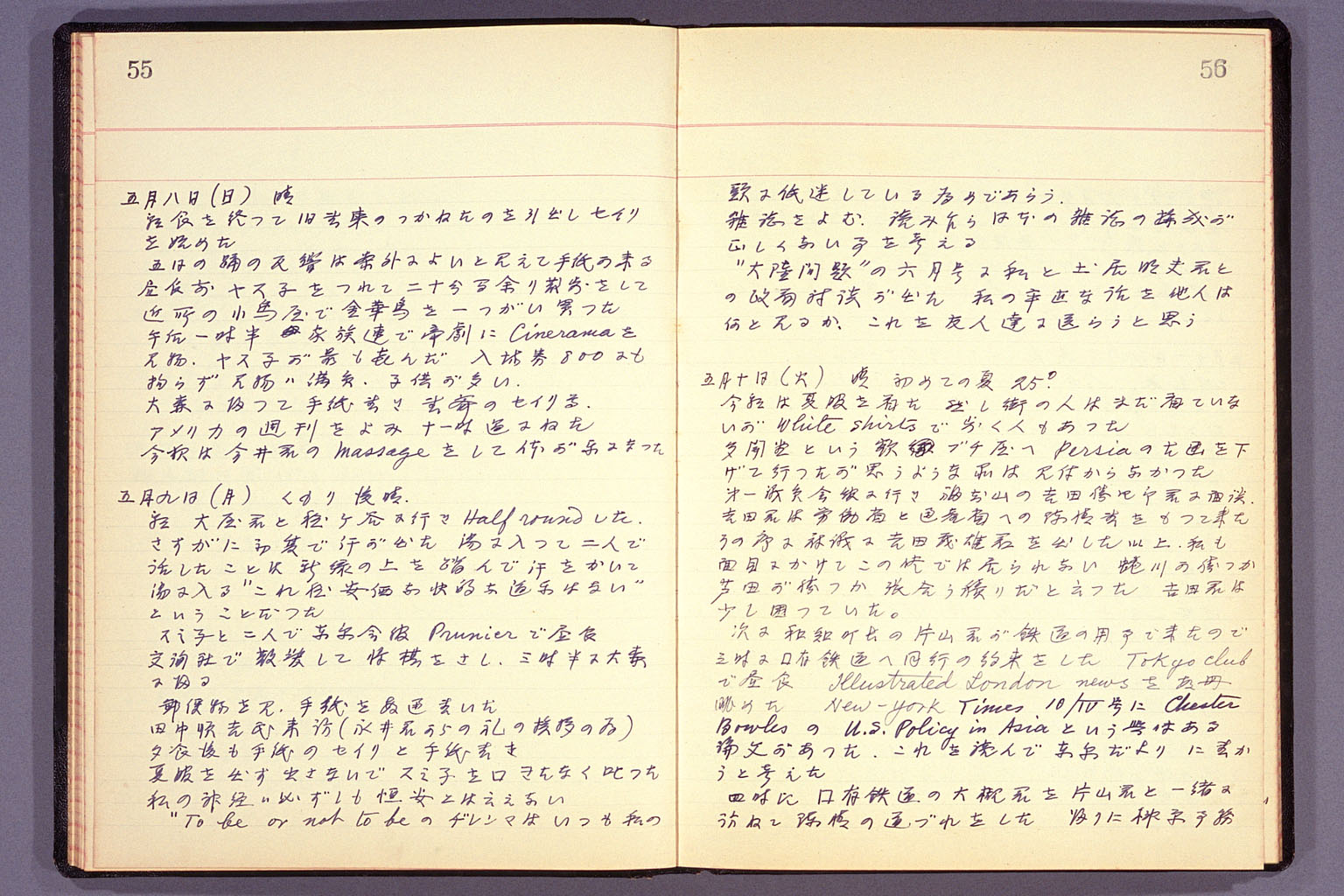 Diary from the end of March 1955 to September 15, 1955 (larger)