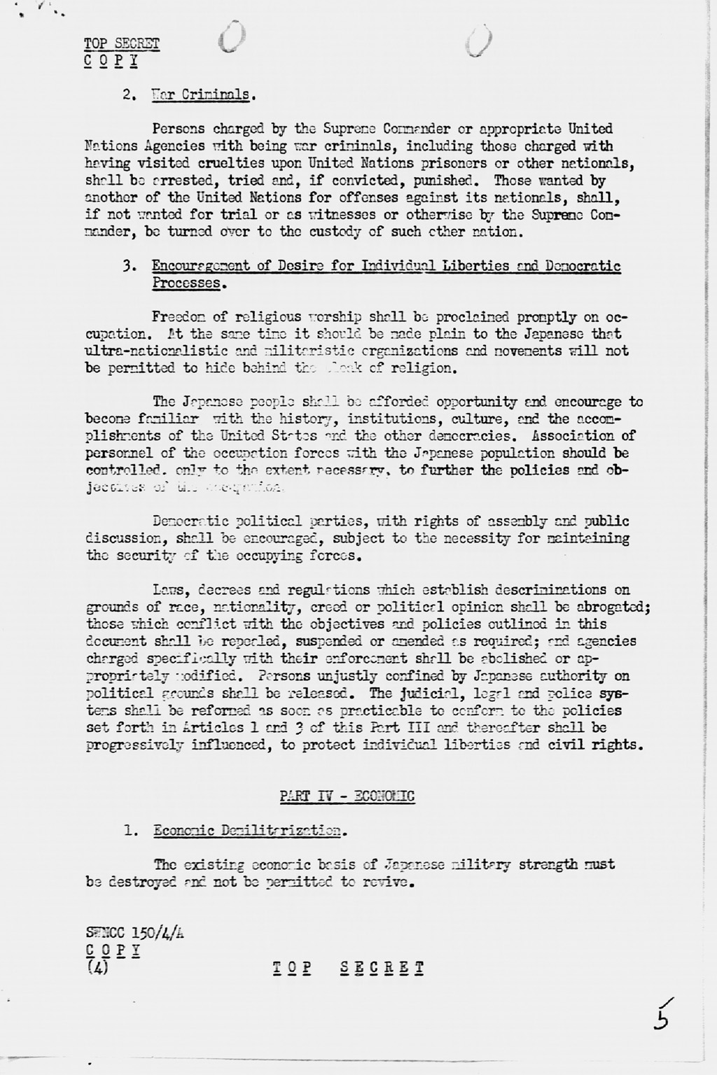 U.S. Initial Post-Surrender Policy for Japan　(SWNCC150/4/A) (拡大画像)