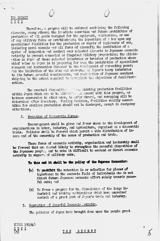 U.S. Initial Post-Surrender Policy for Japan　(SWNCC150/4/A) (標準画像)